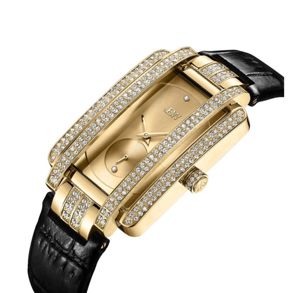 JBW MINK DIAMOND LEATHER WATCH NEW